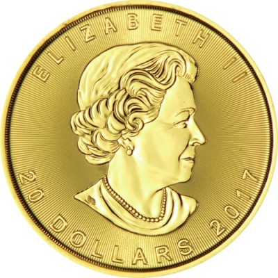 1/2 unce zlata - Kanadski javorov list