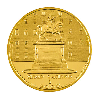 Zlatna medalja Trg bana Jelačića + kutija