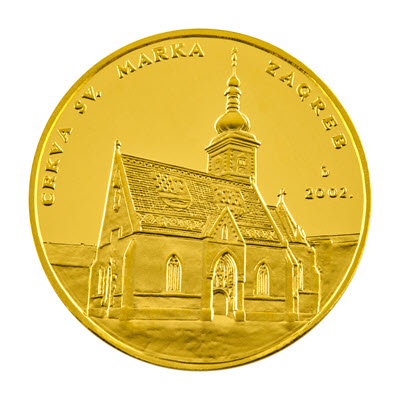 Zlatna medalja Crkva Svetog Marka + kutija (trenutno nedostupno)