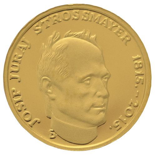 200. obljetnica rođenja Josipa Jurja Strossmayera, 1815. - 2015. - 20 kuna - Zlato