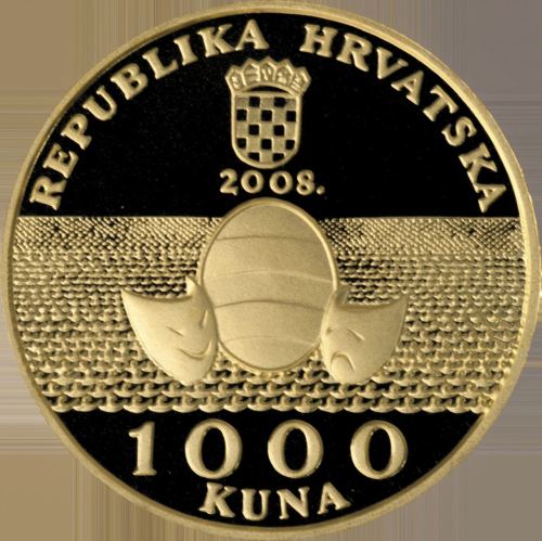 500. obljetnica rođenja Marina Držića - 1000 kuna - Zlato