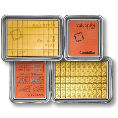 50x1g zlatna poluga Combibar | Valcambi