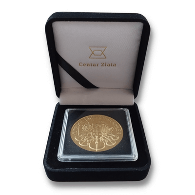 Crna ukrasna kutija za zlatnike i srebrnjake