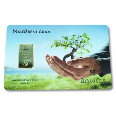 1g zlata | Naložbeni gram | Zlatarna Celje